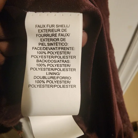 Lucky Brand Burgundy Teddy Jacket with Oversized Fit and Cozy Plush Texture Nwot - Picture 7 of 10